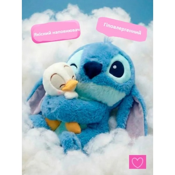 Фото - М'яка іграшка STITCH Стич з качкою 40 см (6928270764696)